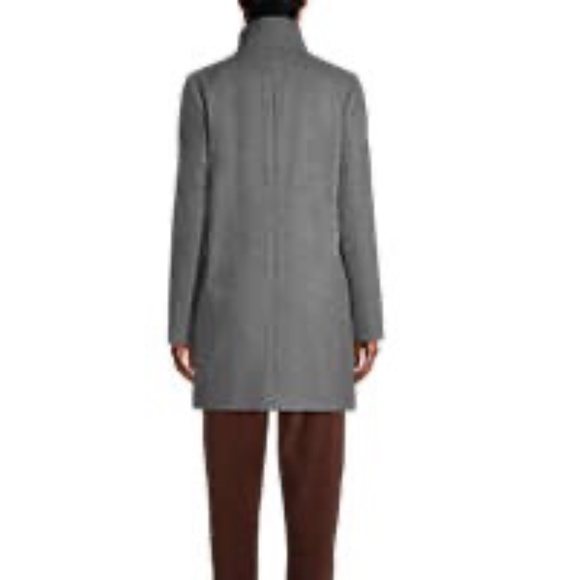 Lands' End Women's Insulated Wool Coat Grey Size 4 Petite - Picture 12 of 12